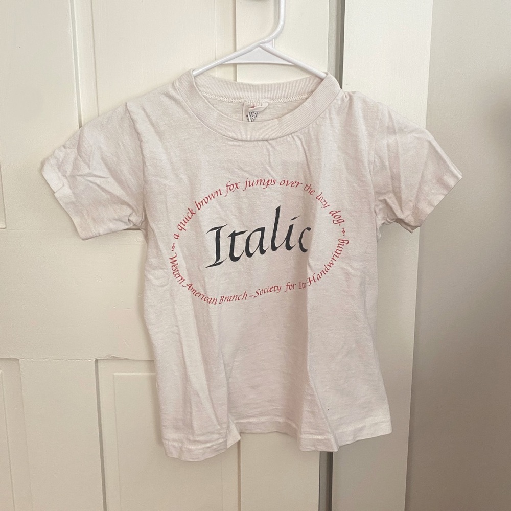 "Italic" Baby Tee
